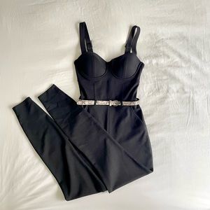 GUESS Black Sapphire Bustier Jumpsuit, Size XS